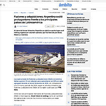 Fusiones y adquisiciones: Argentina cedi protagonismo frente a los principales pases de Latinoamrica